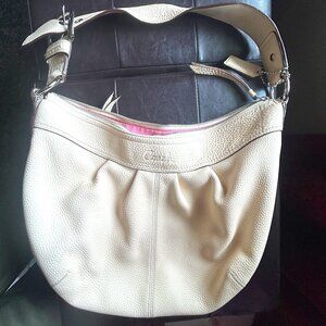 Coach Cream Large Shoulder Purse